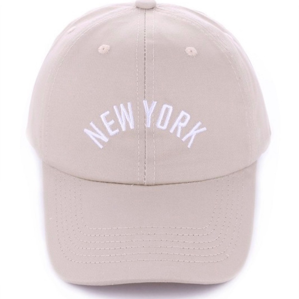 Zenana Outfitters Embroidered Tan Baseball Cap